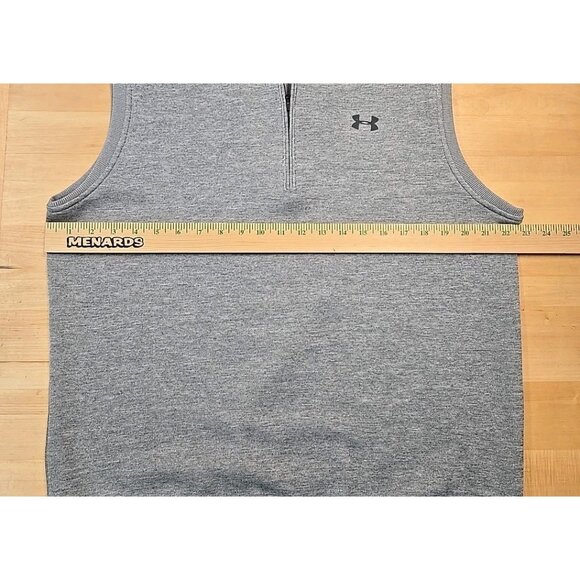 Under Armour Sweater Vest Mens Size Large Heathered Gray 1/4 Zip Storm Golf - Picture 4 of 8